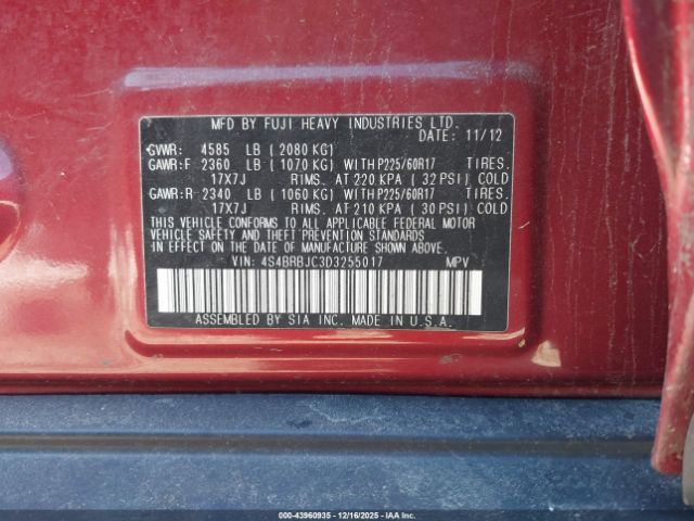 Subaru Outback 2.5i Limited Image 10