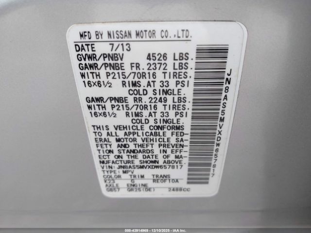 Nissan Rogue S Image 6